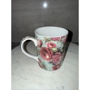 Baum Bros Formalities Pink‎ Rose Chintz Cup Gold Trim